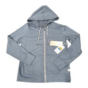 NWT Vuori Halo Performance Zip Hoodie 2.0 Women's Small Smoke Blue Heather